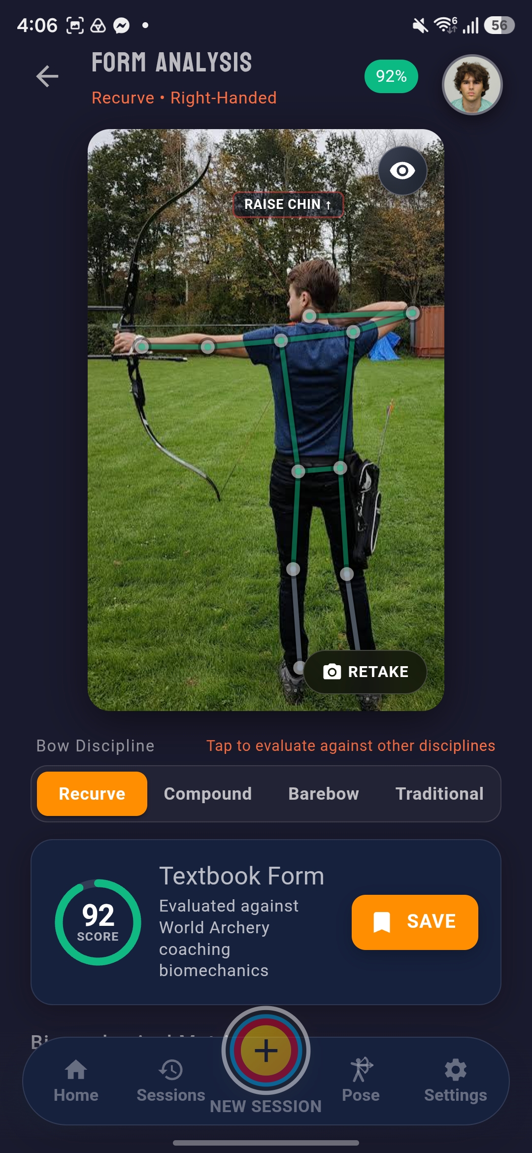 GoldTracker AI Biomechanical Pose and Form Analysis